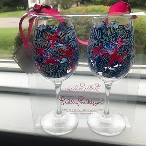 Lily Pulitzer wine glasses